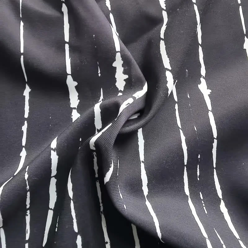 Olivenorma Mens Black White Stripe Loose Beach Cardigan - image 4