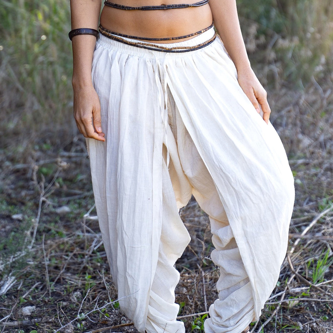 Olivenorma Plain Color Unisex Wild Drawstring Elastic Waist Pants with Pockets - image 1