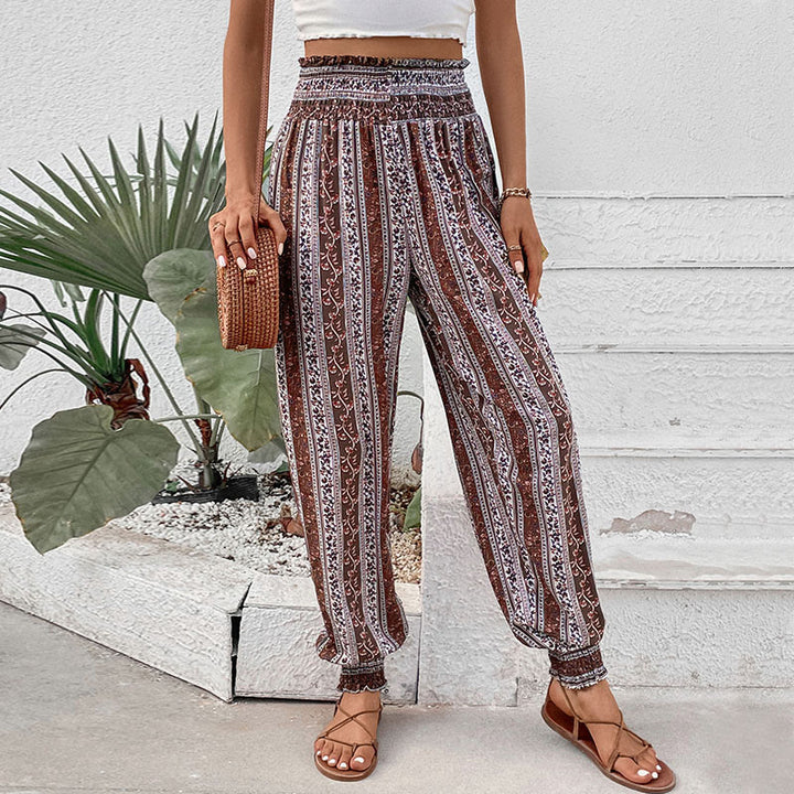 Olivenorma Boho Stripe Viscose Harem Pants - image 4