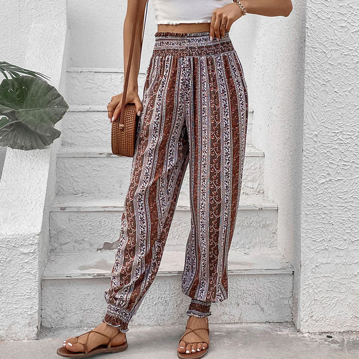 Olivenorma Boho Stripe Viscose Harem Pants - image 3