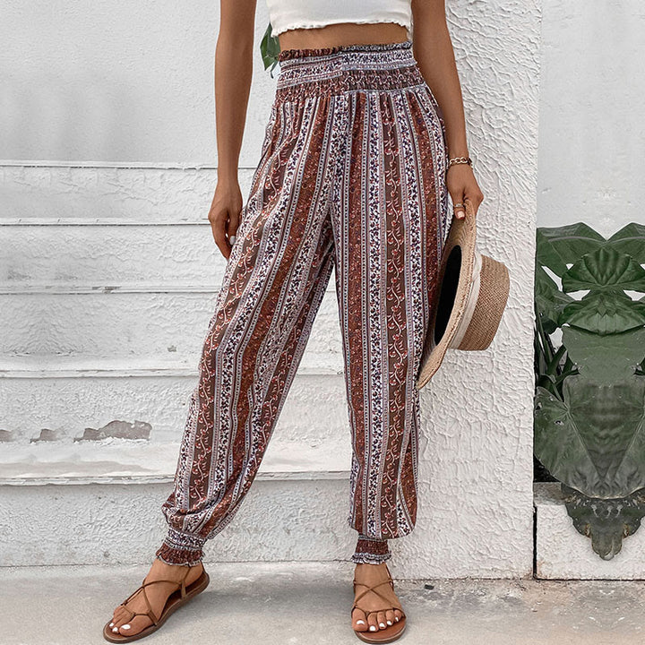 Olivenorma Boho Stripe Viscose Harem Pants - XL - image 0