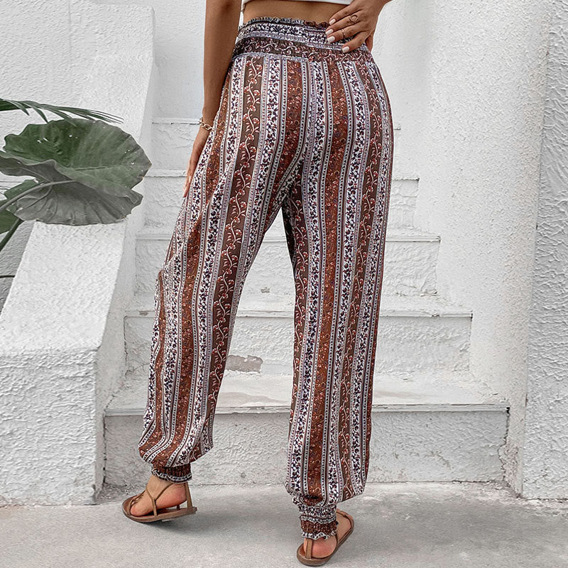Olivenorma Boho Stripe Viscose Harem Pants - image 1