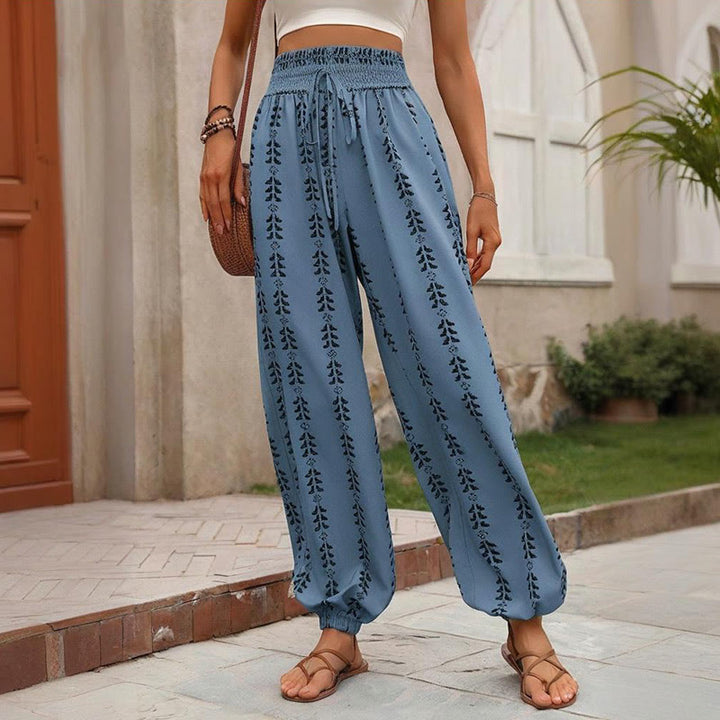 Olivenorma Flowy Print Harem Polyester Pants - image 11