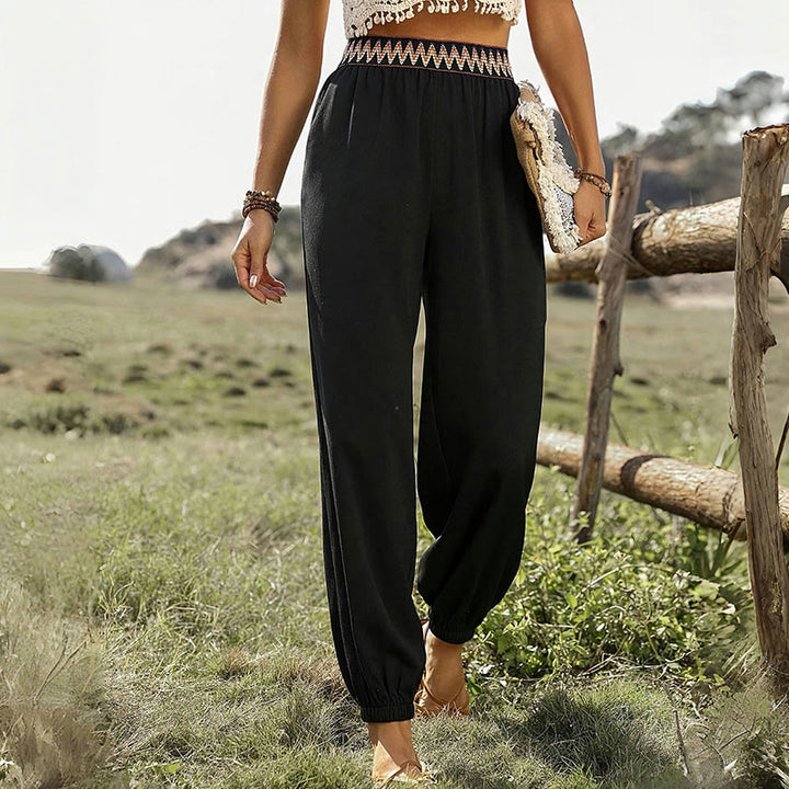 Olivenorma Bohemian Ethnic Black Harem Pants - XL - image 0