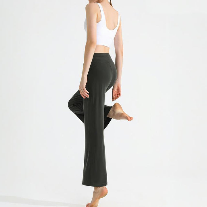 Olivenorma Plain Color Drape Straight Drawstring Women's Yoga Pants - image 9
