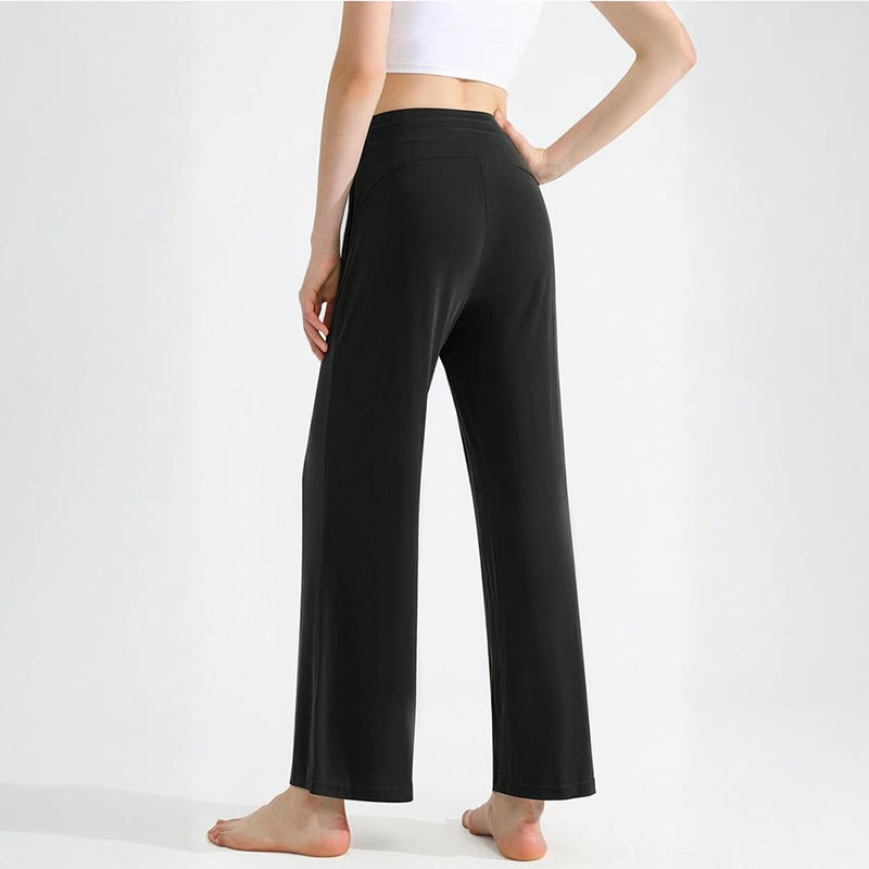Olivenorma Plain Color Drape Straight Drawstring Women's Yoga Pants - image 7