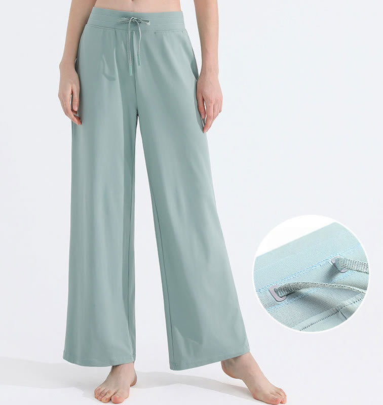 Olivenorma Plain Color Casual Loose Wide-Leg Brushed Women's Pants - Green - XL - image 3