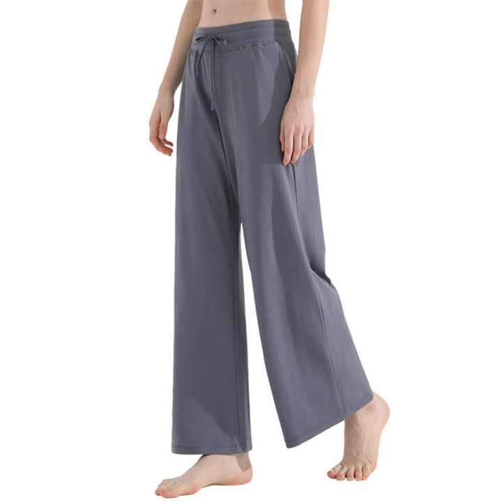 Olivenorma Plain Color Casual Loose Wide-Leg Brushed Women's Pants - Gray - XL - image 0