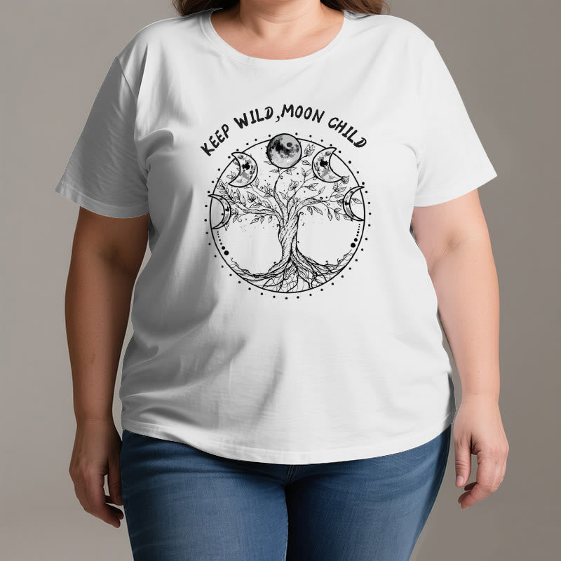 Olivenorma "KEEP WILD, MOON CHILD" Tree of Life Moon Phase T-Shirts - image 3