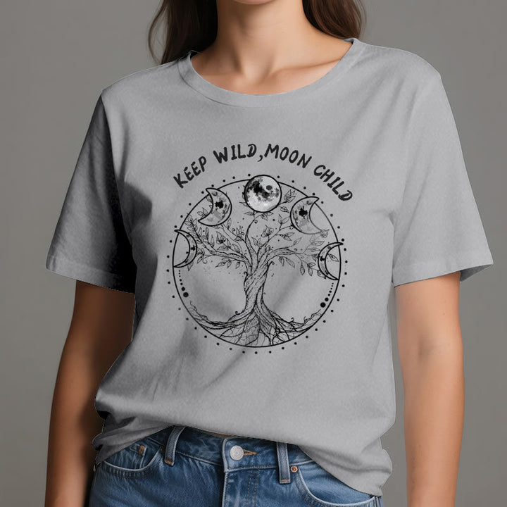 Olivenorma "KEEP WILD, MOON CHILD" Tree of Life Moon Phase T-Shirts - image 8