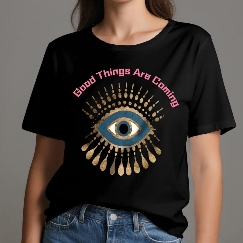 Olivenorma "GOOD THINGS ARE COMING" EVIL EYE T-Shirt - image 8
