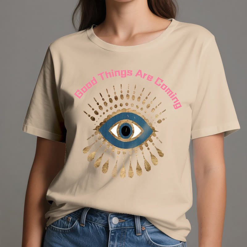 Olivenorma "GOOD THINGS ARE COMING" EVIL EYE T-Shirt - image 12