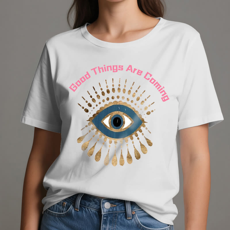 Olivenorma "GOOD THINGS ARE COMING" EVIL EYE T-Shirt - image 6