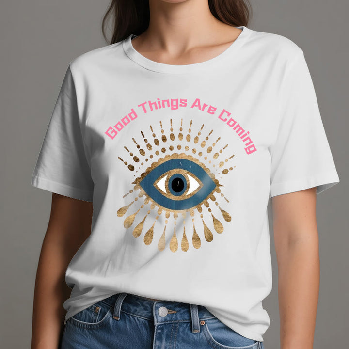 Olivenorma "GOOD THINGS ARE COMING" EVIL EYE T-Shirt - image 6