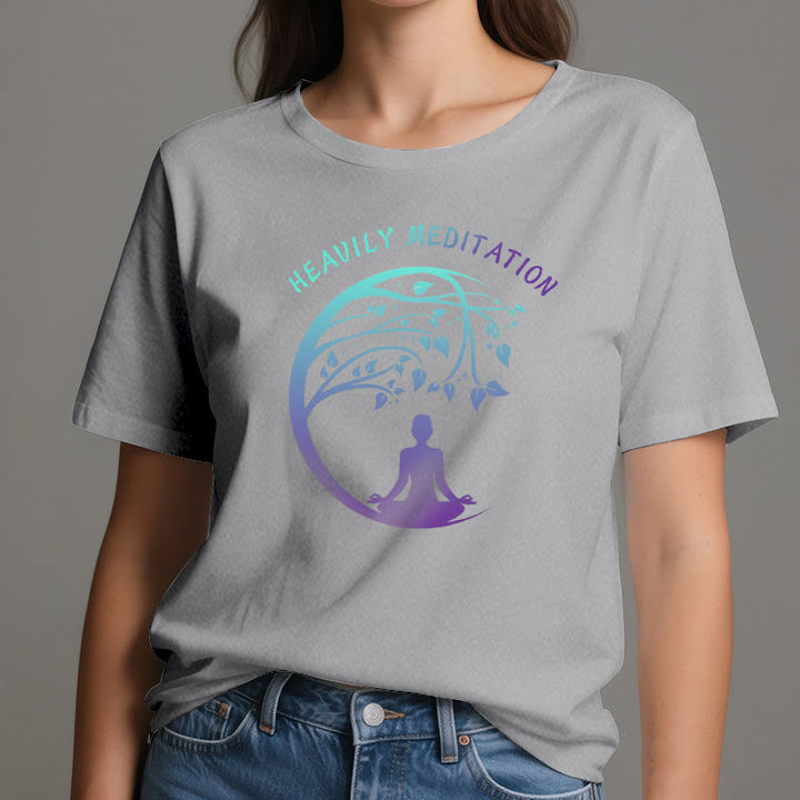 Olivenorma "HEAVILY MEDITATION" Tree of Life Yoga T-Shirt  - image 9