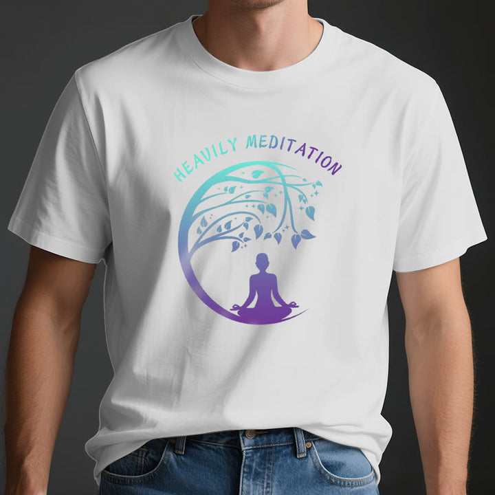 Olivenorma "HEAVILY MEDITATION" Tree of Life Yoga T-Shirt  - image 3