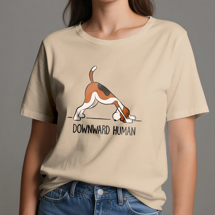 Olivenorma Downward Human Yoga T-Shirt - image 11