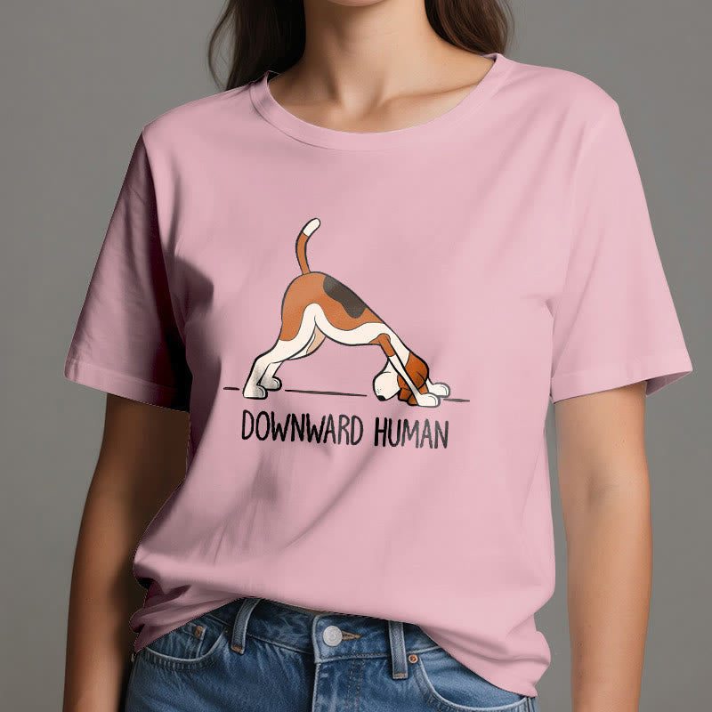 Olivenorma Downward Human Yoga T-Shirt - image 13