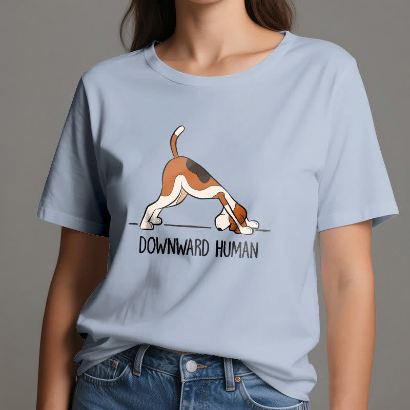 Olivenorma Downward Human Yoga T-Shirt - image 1