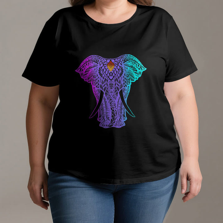 Olivenorma Mandala Elephant Yoga T-Shirt - image 3