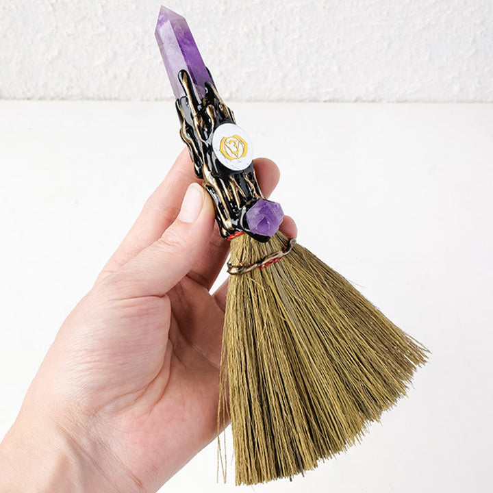 Olivenorma Natural Gemstone Prism Chakra Witches Broom Decoration - image 14