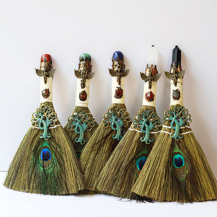 Olivenorma Tree of Life Angel Magical Broom Gemstone Decoration - image 19