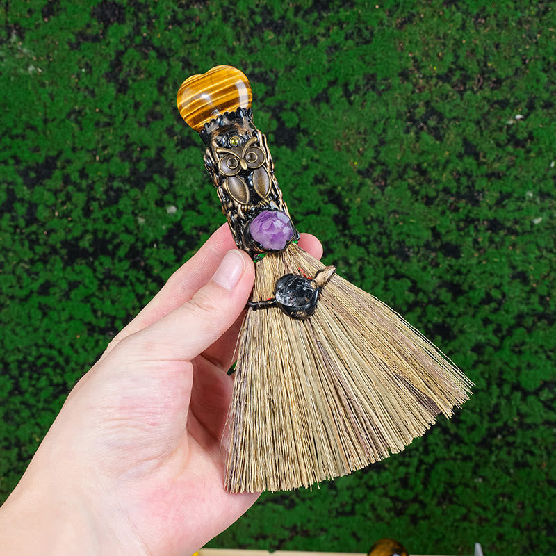 Olivenorma Heart-Shaped Crystal Witches Broom Cleansing Wiccan Decor - image 6