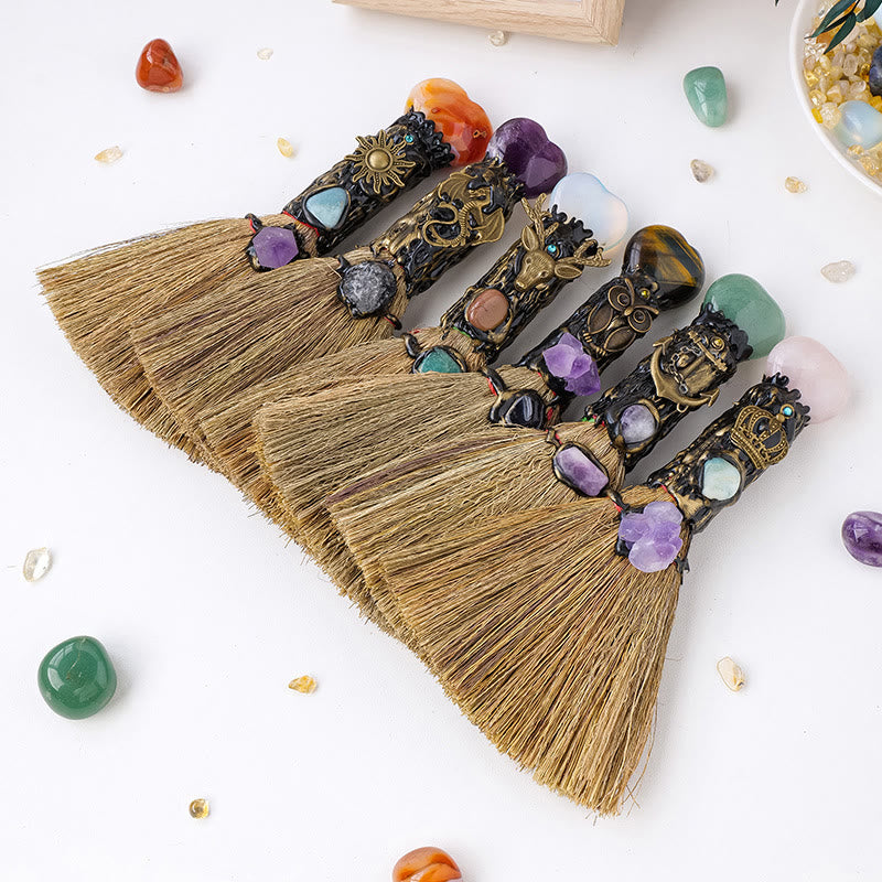 Olivenorma Heart-Shaped Crystal Witches Broom Cleansing Wiccan Decor - image 23