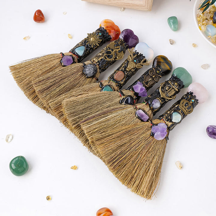 Olivenorma Heart-Shaped Crystal Witches Broom Cleansing Wiccan Decor - image 23