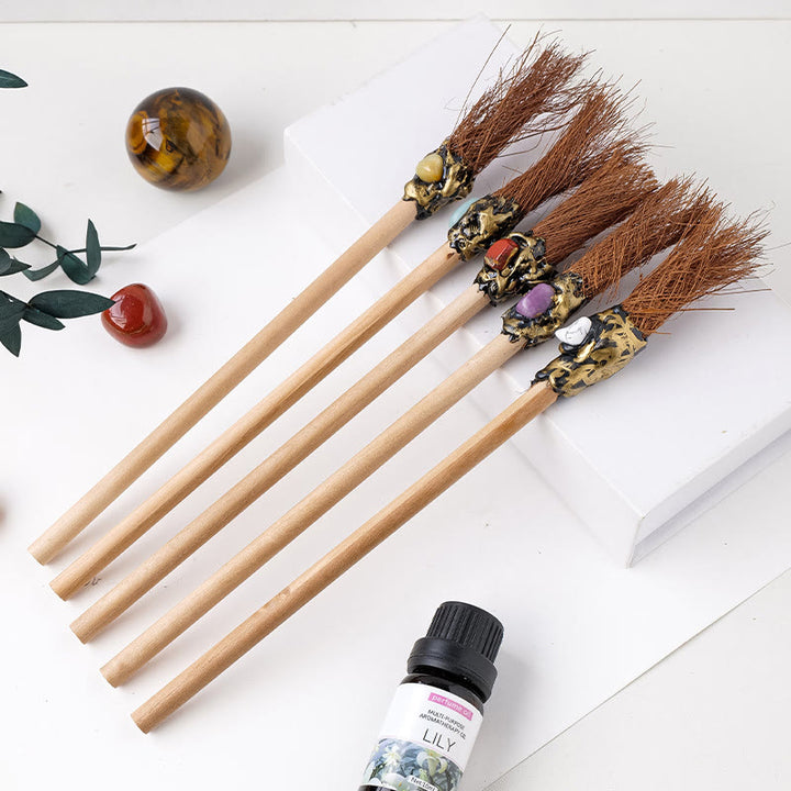 Olivenorma Crystal Decor Magic Broom Pencil Witches Broom - 5Pcs (No Repeat Styles) - image 0