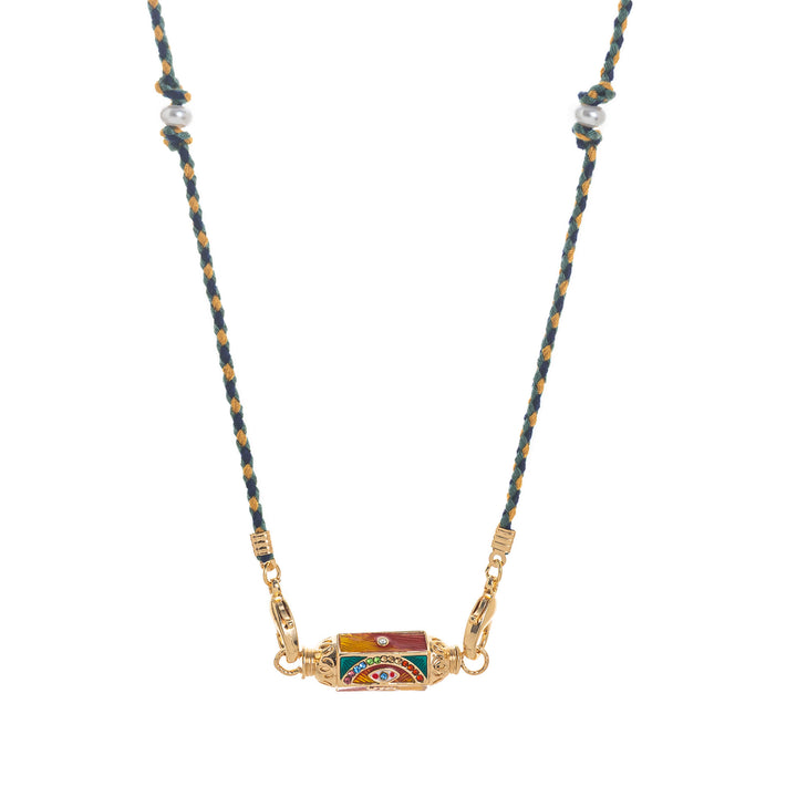 Olivenorma Braided Rope Colorful Tarot Kaleidoscope Pendant Necklace - Style #04 - image 14