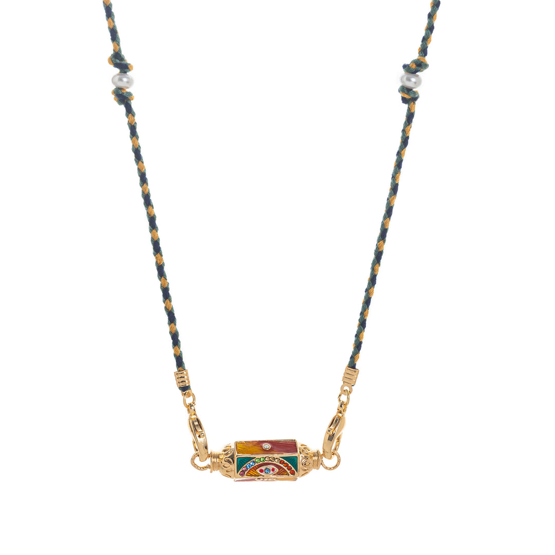 Olivenorma Braided Rope Colorful Tarot Kaleidoscope Pendant Necklace - Style #04 - image 14