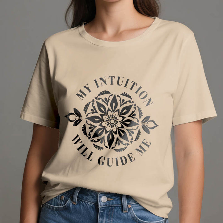 Olivenorma "MY INTUITION WILL GUIDE ME" Floral T-Shirt - image 1