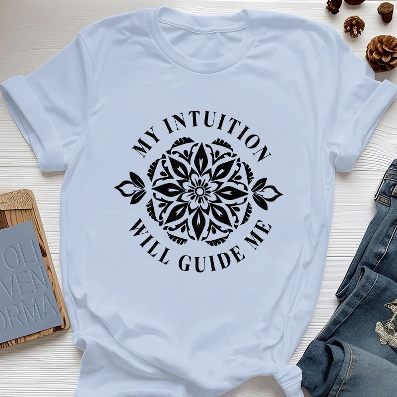 Olivenorma "MY INTUITION WILL GUIDE ME" Floral T-Shirt - Blue - 2XL - image 11