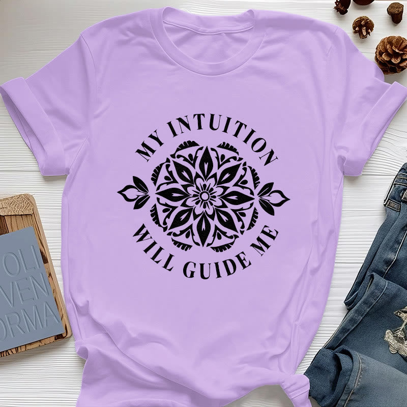 Olivenorma "MY INTUITION WILL GUIDE ME" Floral T-Shirt - Purple - 2XL - image 15