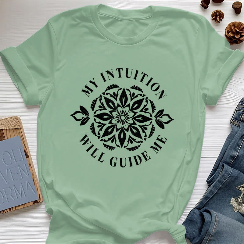 Olivenorma "MY INTUITION WILL GUIDE ME" Floral T-Shirt - Light Green - 2XL - image 17