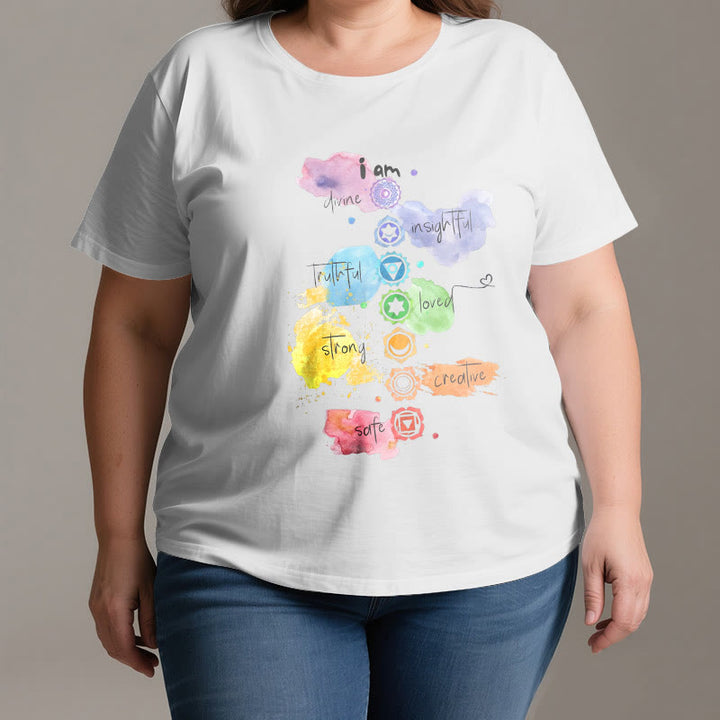 Olivenorma "I AM" 7 Chakra Energy Yoga T-Shirt - image 2