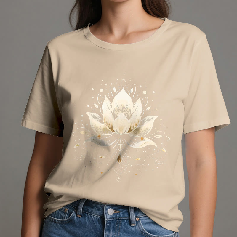Olivenorma Blossoming Lotus Pure Cotton T-Shirt - image 10