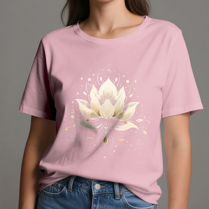 Olivenorma Blossoming Lotus Pure Cotton T-Shirt - image 14