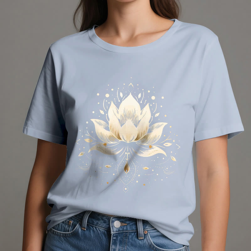 Olivenorma Blossoming Lotus Pure Cotton T-Shirt - image 12