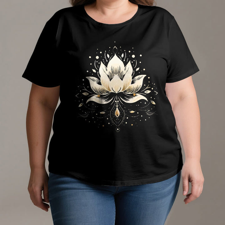 Olivenorma Blossoming Lotus Pure Cotton T-Shirt - image 2