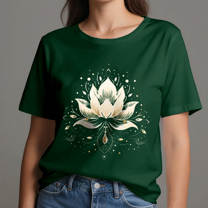 Olivenorma Blossoming Lotus Pure Cotton T-Shirt - image 20