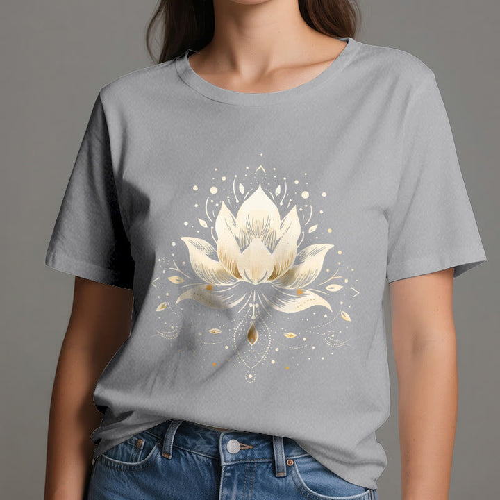 Olivenorma Blossoming Lotus Pure Cotton T-Shirt - image 8