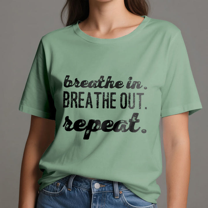 Olivenorma "BREATHE IN, BREATHE OUT" Meditation Spiritual Tee T-Shirt - image 18