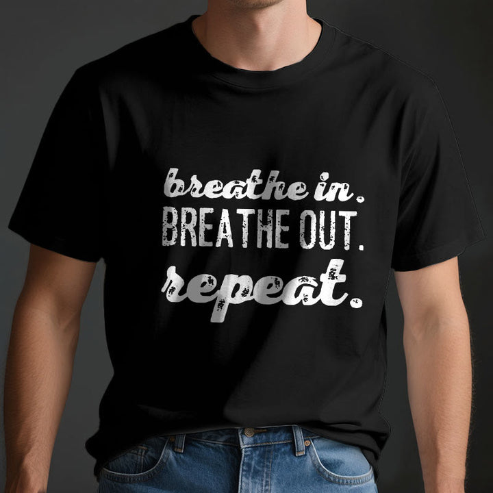 Olivenorma "BREATHE IN, BREATHE OUT" Meditation Spiritual Tee T-Shirt - image 3