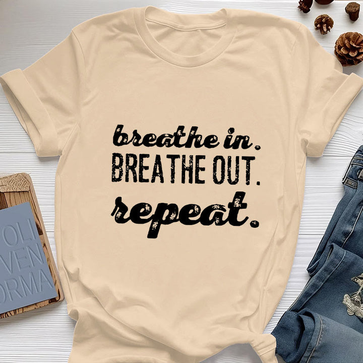Olivenorma "BREATHE IN, BREATHE OUT" Meditation Spiritual Tee T-Shirt - Yellow - 2XL - image 9