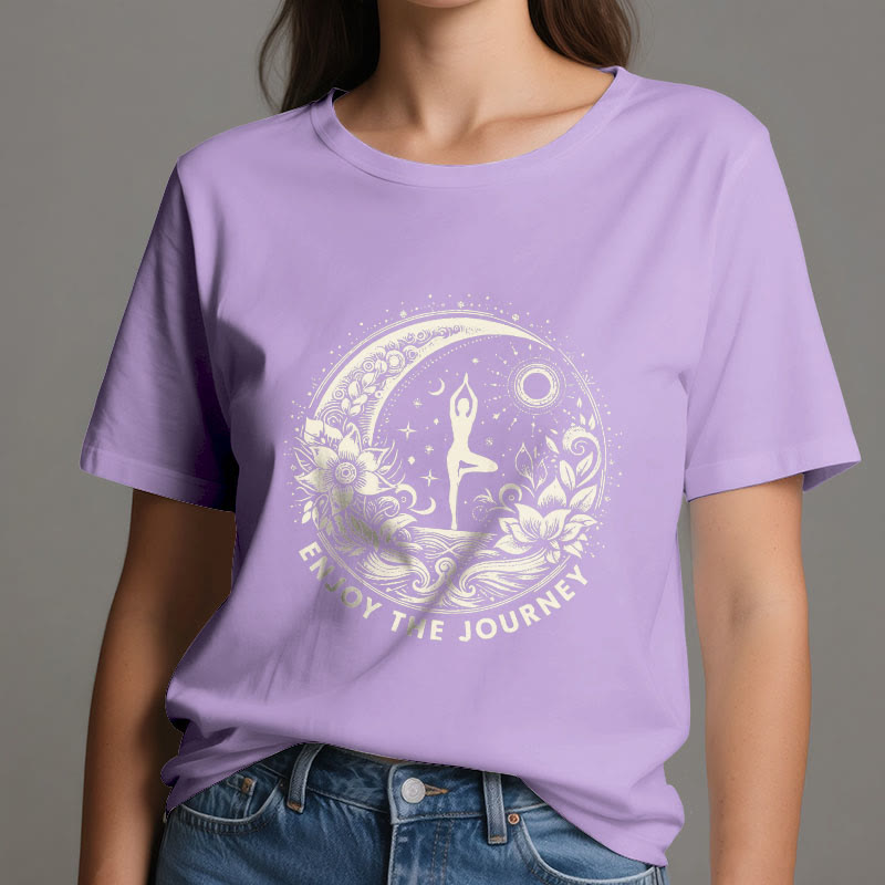 Olivenorma "ENJOY THE JOURNEY" Yoga Spiritual Tee T-Shirt - image 18