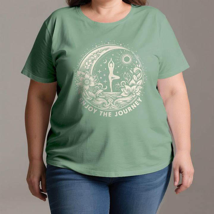 Olivenorma "ENJOY THE JOURNEY" Yoga Spiritual Tee T-Shirt - image 2