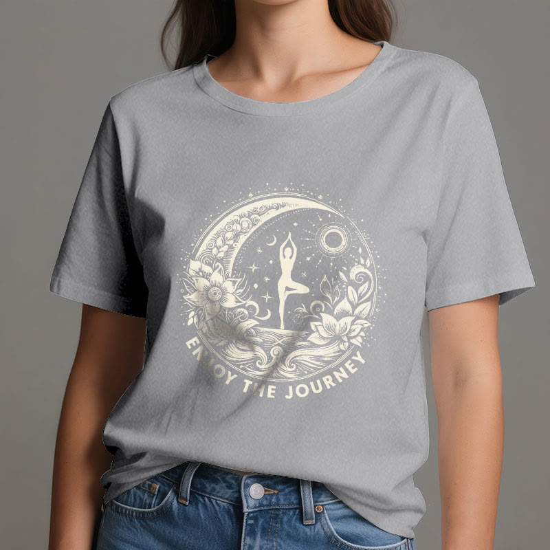 Olivenorma "ENJOY THE JOURNEY" Yoga Spiritual Tee T-Shirt - image 10