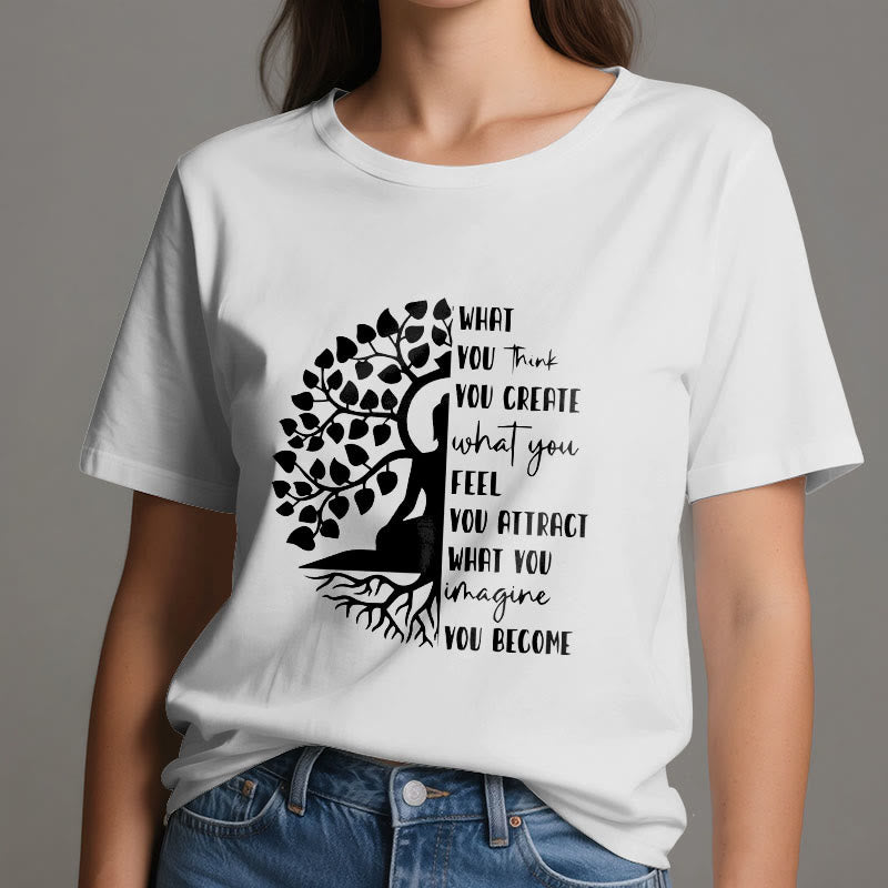 Olivenorma Tree of Life Yoga Meditation Cotton T-Shirt - image 6
